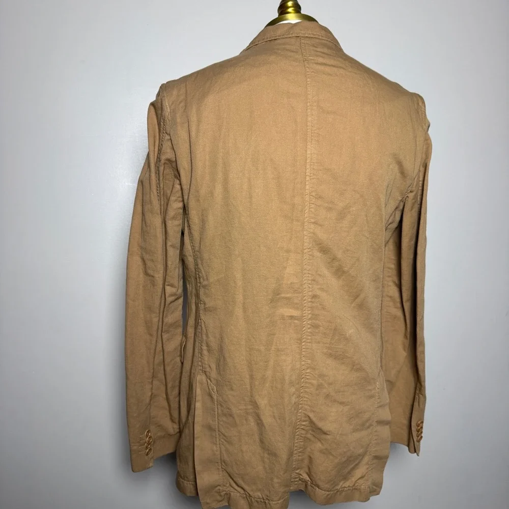 Banana‎ Republic Blazer Mens 42R Khaki Solid Cotton Twill Two Button Sport Coat